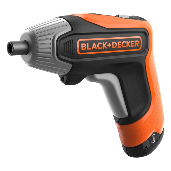 Black+Decker BCF611CK Akkuschrauber 36V 5Nm mit LED-Licht - Handlicher Schrauber für kleinere Arbeiten - inkl. USB-Schnellladegerät & 10 Bits