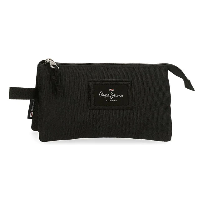 Astuccio Pepe Jeans Aris Triplo Nero 22x12x5 cm - Poliestere