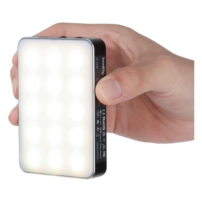 SmallRig RGB Video Light 360 Full Color 15 Light Scenes 2500-8500K Dimmable 4000mAh Rechargeable Battery Portable Light