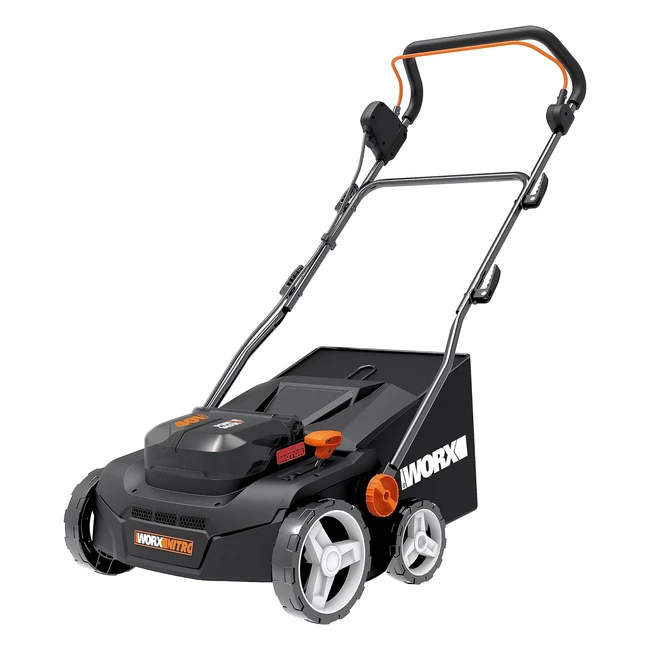 worx nitro akku vertikutierer rasenlüfter wg855e9 bis zu 400 arbeitsbreite 36 cm bürstenloser motor 4 stufen höhenverstellung inklusive 40 l grassack akku und ladegerät nicht enthalten