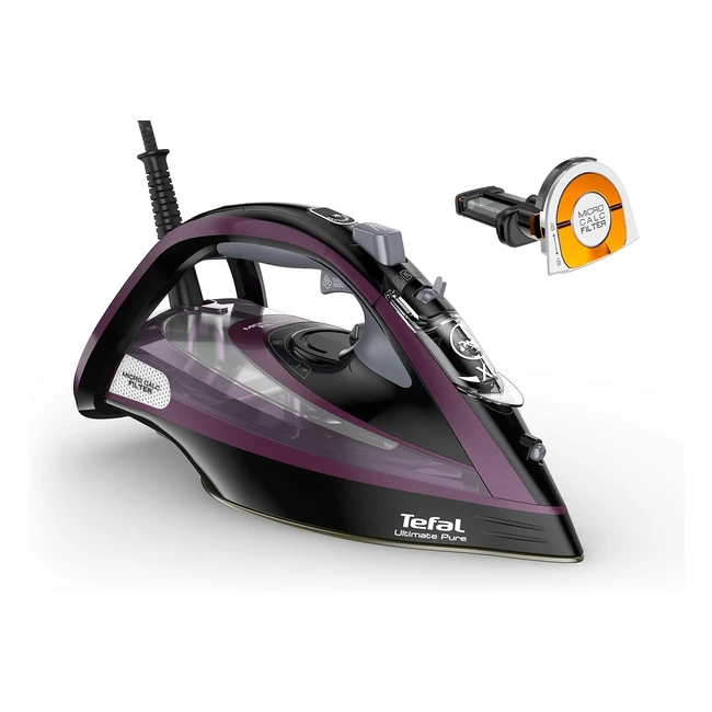 Tefal Ultimate Pure Steam Iron FV9830 - 240g/min Steam Boost, 350ml Water Tank, 3m Power Cord, 3000W
