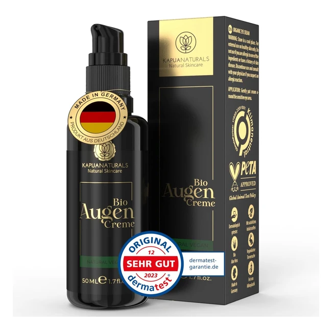 Crema contorno de ojos orgánica 50ml - Antiedad y regeneradora - Vegana