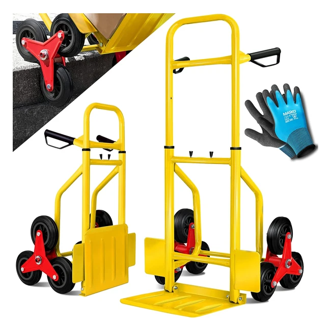 Masko Treppenkarre Sackkarre 200kg Transportkarre Treppensteiger