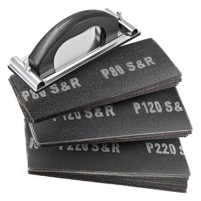 Juego de 30 hojas de lija SR para paneles de yeso - P80 P120 P220 280 x 93 mm