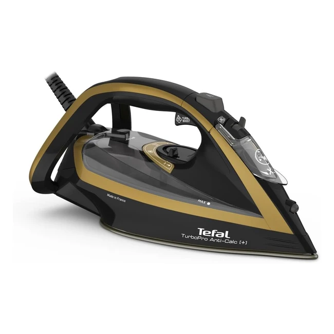Plancha Tefal TurboPro FV5696E1 3000W Suela Durilium AirGlide Autoclean Negro Oro