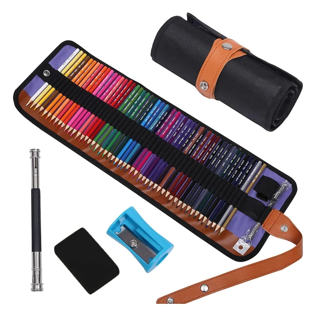 Matite Colorate Professionali per Adulti - Set di 24 Colori - Artista Studio - Miscelazione Pittura - Misto Cera Morbida