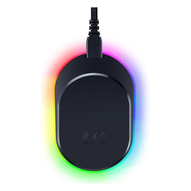Razer Mouse Dock Pro - Station de recharge magnétique sans fil - Module pour souris HyperSpeed 8K Hz - Éclairage Chroma RGB