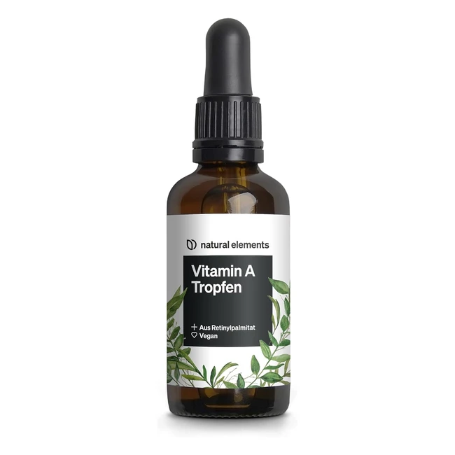 Vitamin A Tropfen 50 ml Retinylpalmitat MCT Kokosöl Vegan Hochdosiert