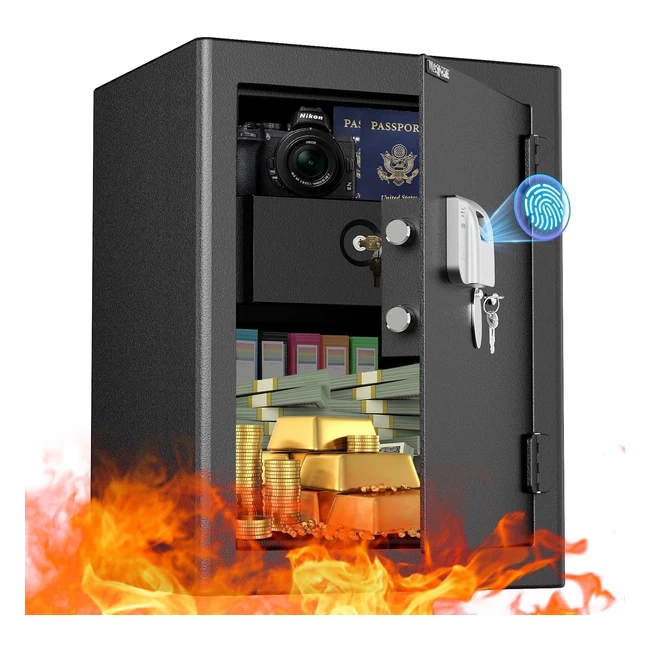 Caja Fuerte Ignífuga Huellas Dactilares 47L - Wasjoye