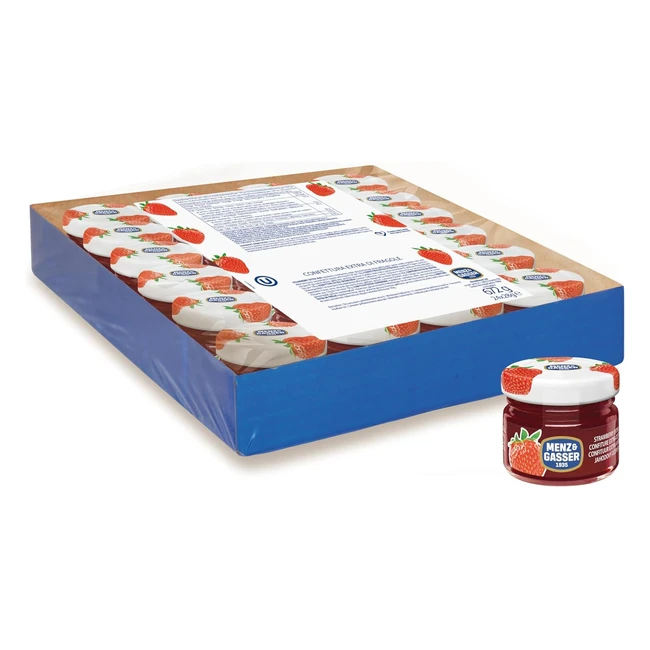 Menzgasser Confettura Extra di Fragole Monodose Premium Quality - 24 Vasetti x 28g