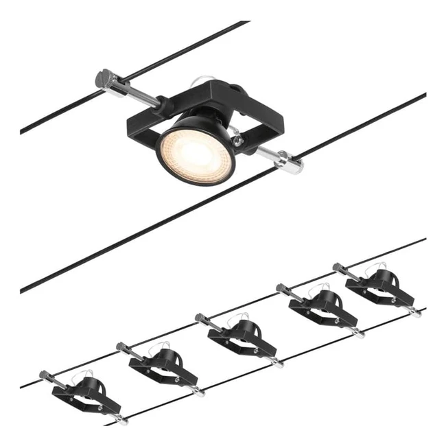 Set Cableado Paulmann Mac II 5x10W GU53 Cromado Mate 94434