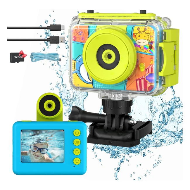 Cámara Infantil Ushining - HD 1080P - Pantalla 20" - Tarjeta 32GB - Regalo Niños