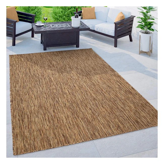 Tapis Intérieur et Extérieur Balcon Terrasse Cuisine Monochrome Mouchet 80x150cm Café
