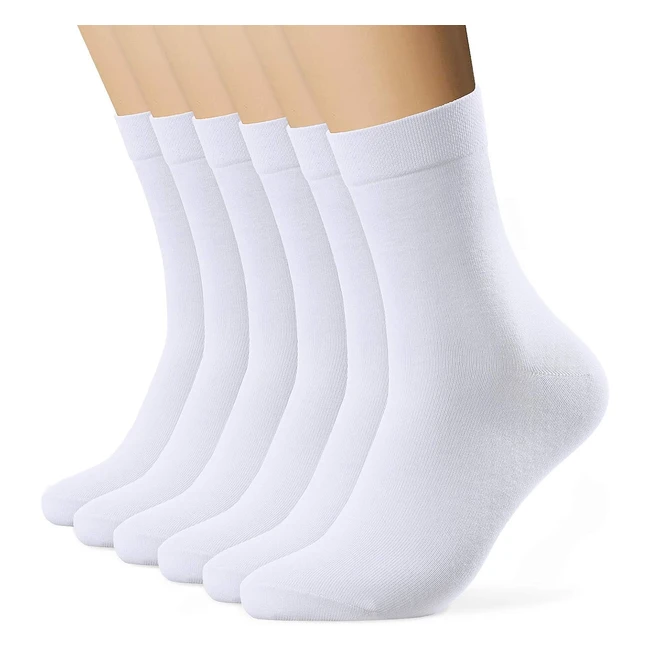 Lot de 6 paires de chaussettes sport homme/femme - Coton noir/blanc - Taille 39-42