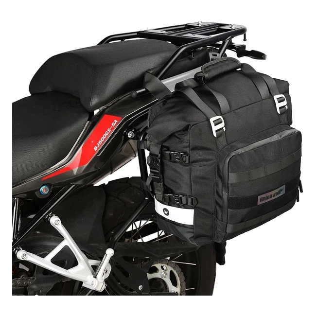 Rhinowalk Borsa Sella Moto Impermeabile 20L Nero - Adatta Moto Sportive e Adventure