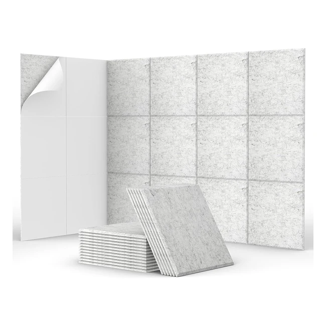 Pannelli Acustici Quadrato Tonor 30x30x09 cm - Alta Densit - Fonoassorbenti - Grigio