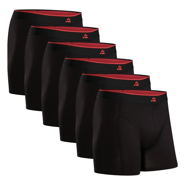 Lot de 6 Boxers en Fibre de Bambou pour Homme - Ultra Doux et Respirant