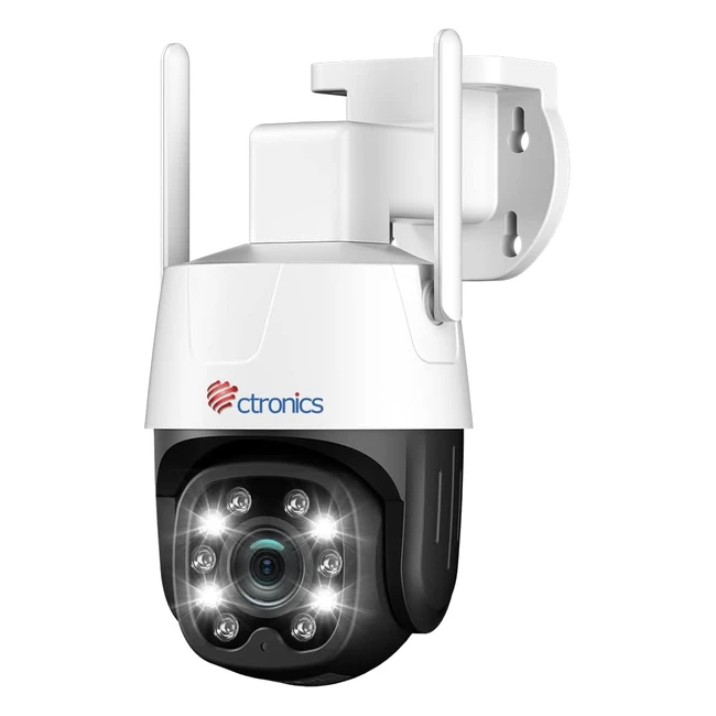 Cmara Vigilancia Exterior 4G Ctronics PTZ Deteccin Humana 355 Pan Visin Nocturna