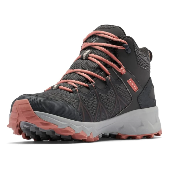 Columbia Peakfreak II Mid OutDry WP Damen Wanderstiefel 39 EU Grau Dark Grey x Dark Coral