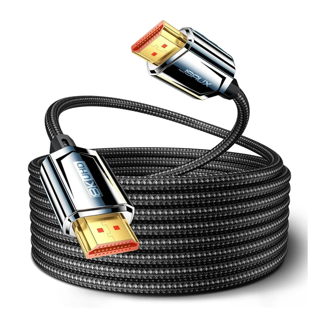 JSAUX 8K HDMI Kabel 5m HDMI 2.1 Kabel Ultra High Speed 48 Gbps 8K 60Hz 4K 120Hz 144Hz HDMI Kabel eARC HDR10 HDCP 2.2 2.3 3D PS5 PS4 Xbox UHDTV Blu-ray Player Monitor