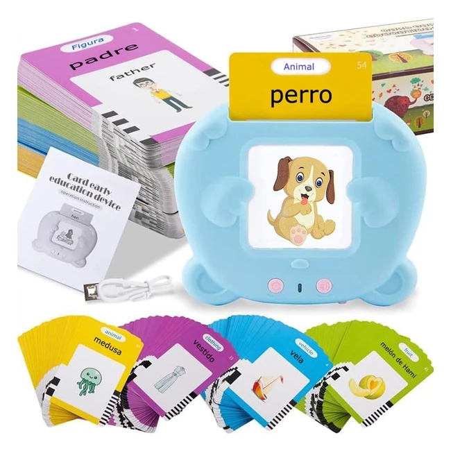 Tarjetas Flash Parlantes para Niños - Juegos Educativos Montessori - Aprendizaje - Regalo Bebé