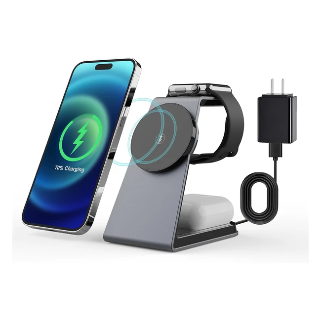 Caricatore Wireless 3 in 1 15W - Oramkyo - Ricarica Veloce - Supporto Magnetico