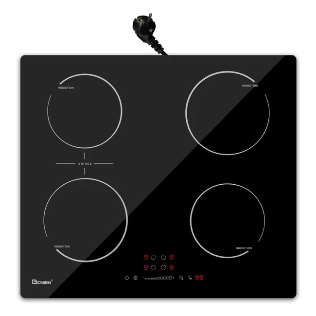 Piano Cottura a Induzione Gionien 60cm 16A 4 Fornelli 2800W GITS470SPVDE
