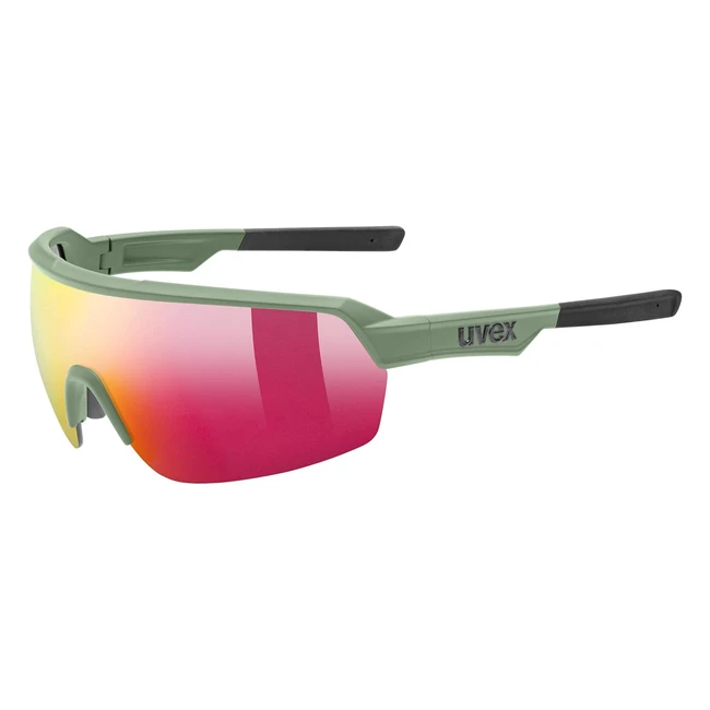 uvex sportstyle 227 Sportbrille Damen Herren beschlagfrei verspiegelt olive mattmirror red