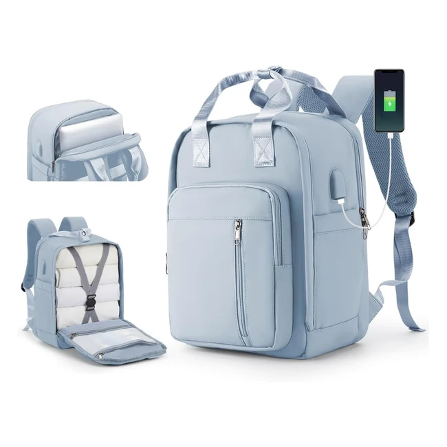 Mochila Viaje Cabina Avion 40x20x25 - Ryanair Easyjet - Impermeable USB