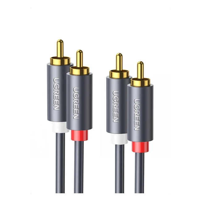 UGREEN 2m Câble RCA Audio Stéréo - Qualité Sonore Excellente - Compatible avec Lecteur DVD, Platine CD, Haut-Parleur, Ampli