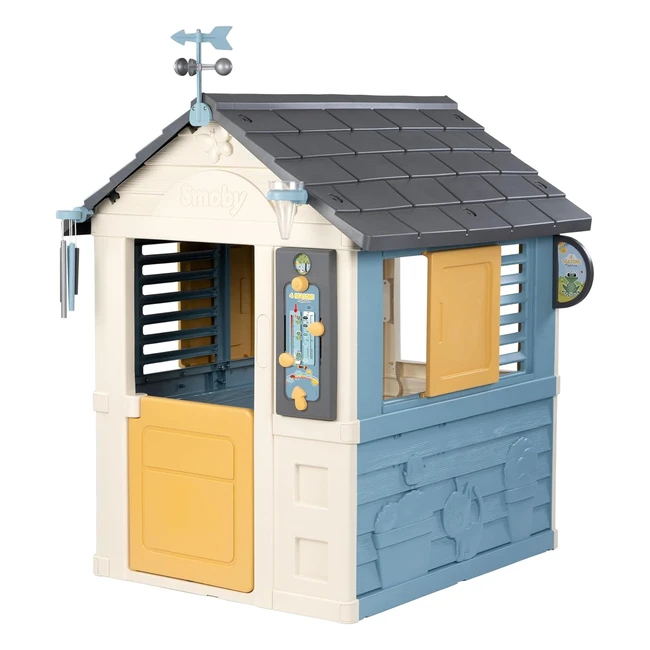 Smoby 4 Seasons Playhouse for Children - Educational Outdoor Garden House - Weather Activities - Ref. 12345