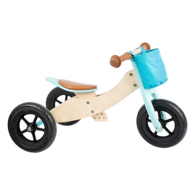 Biciclettina Triciclo Maxi Turchese 4 in 1 - Small Foot 11609