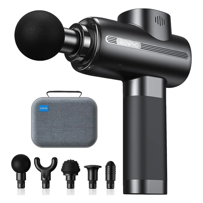 Renpho Massage Gun 3200 RPM Motor Massager - Deep Tissue Muscle Relaxer with Type-C Charging & Portable Case