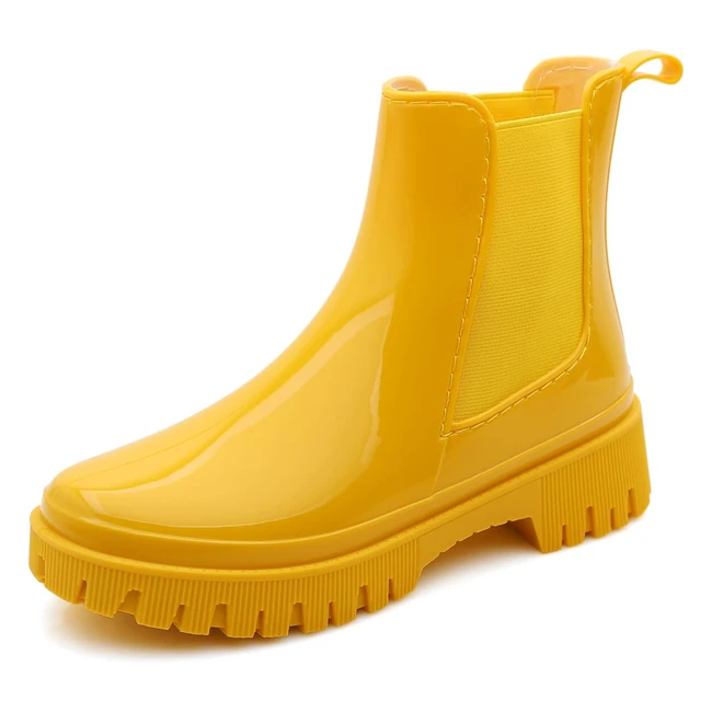 Stivali Pioggia Donna Jesindr Antiscivolo Leggeri Comodi - Giallo 41