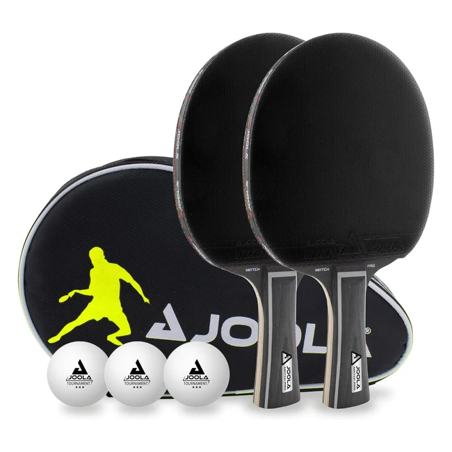 JOOLA Tischtennis Set inkl. Schläger, Bälle, Hülle, Netz - ITTF zugelassen