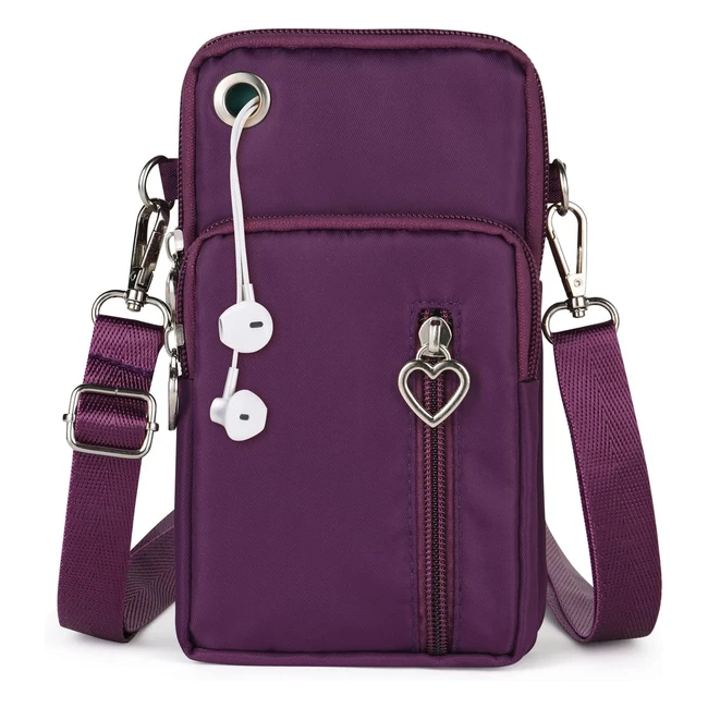 Sacoches téléphone portable femmes - Bandoulière réglable - Oxford - Crossbody - Pour téléphone 7 - Prise casque