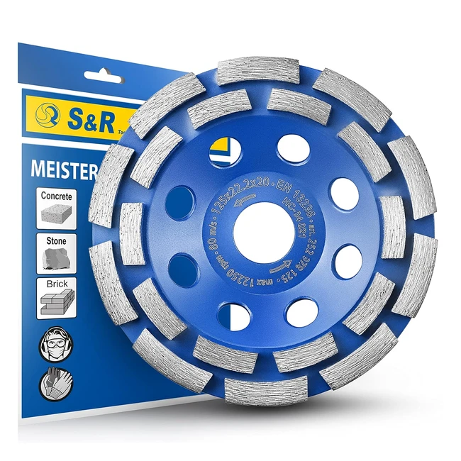 Disque Diamant Abrasif 125 Meule Boisseaux Ponçage Béton Pierre Marbre Granit 125x 2223 mm