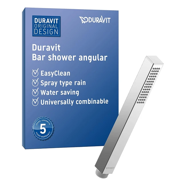Pommeau de douche Duravit Universal avec jet Rain - Facile à nettoyer - Chrom