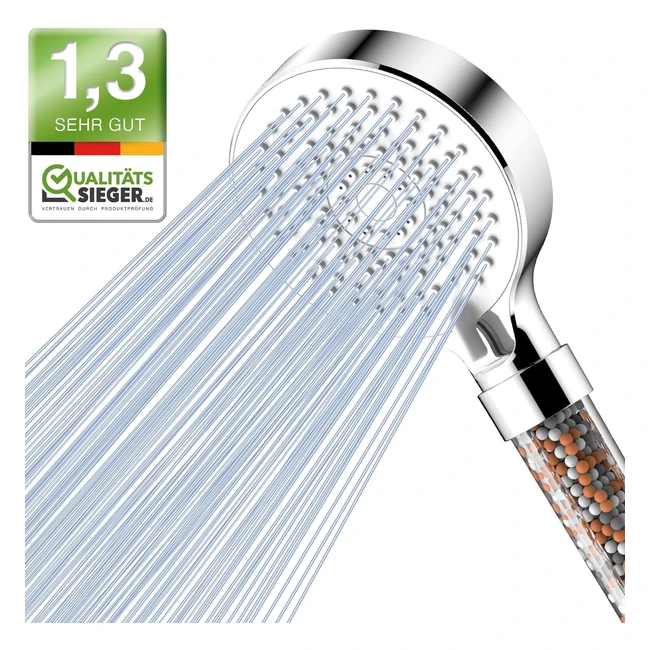 Magichome Pommeau de Douche avec Filtre Haute Pression Anti-Calcaire - Economie d'Eau - Effet Pluie