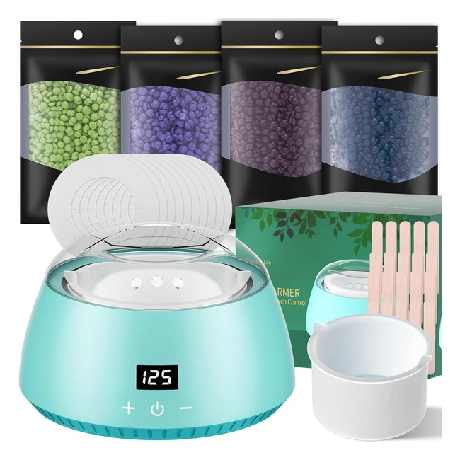 Cithot Calentador de Cera Depilatoria Profesional 500ml - Pantalla LCD - Kit Completo