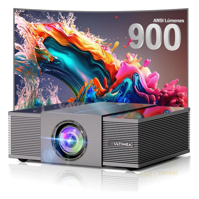 Proyector 4K Ultima con 900 ANSI, 1080p Nativo, Keystone 6D, Altavoz 30W, WiFi, Bluetooth