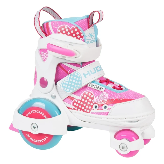 Patins à roulettes Hudora My First Quad - Taille réglable - Pour enfants jusqu'à 20kg