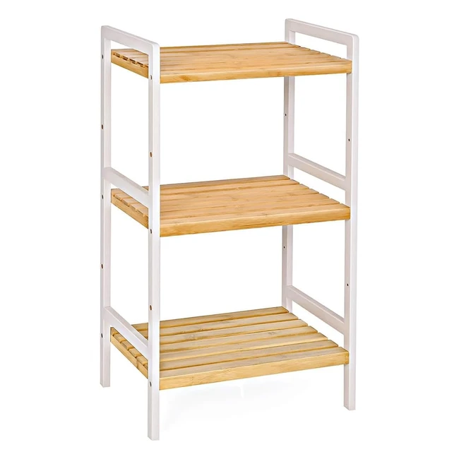 Songmics 3-Tier Bamboo Storage Rack BCB73Y 45 x 31.5 x 80 cm - Natural & White