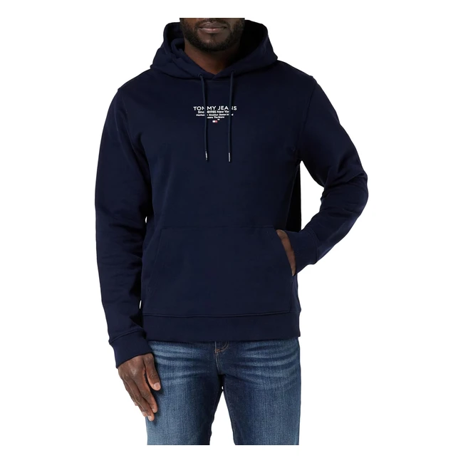Tommy Jeans Men's Hoodie XL Dark Night Navy - TJM Reg Esntl Graphic Hood Ext