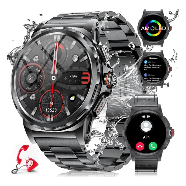 Lige Smartwatch Uomo 143 Amoled 360mAh Fitness Impermeabile