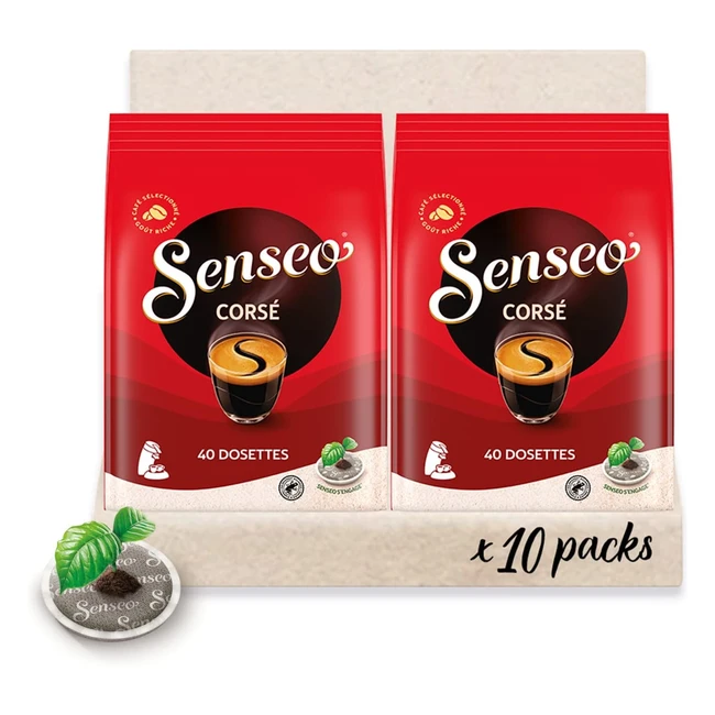 Senseo Caf 400 Dosettes Cors Lot de 10 x 40 - Saveurs Riches et Intenses