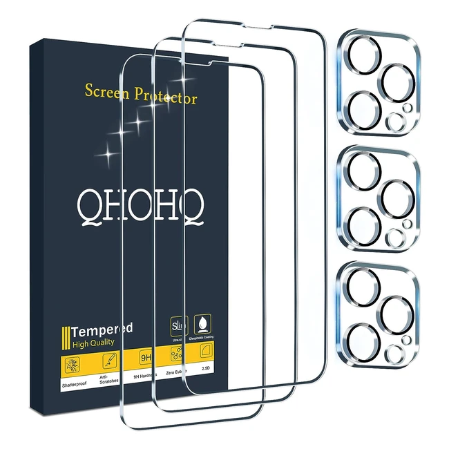Protector de pantalla iPhone 13 Pro Max 67 3 piezas HD cristal templado membrana 9H