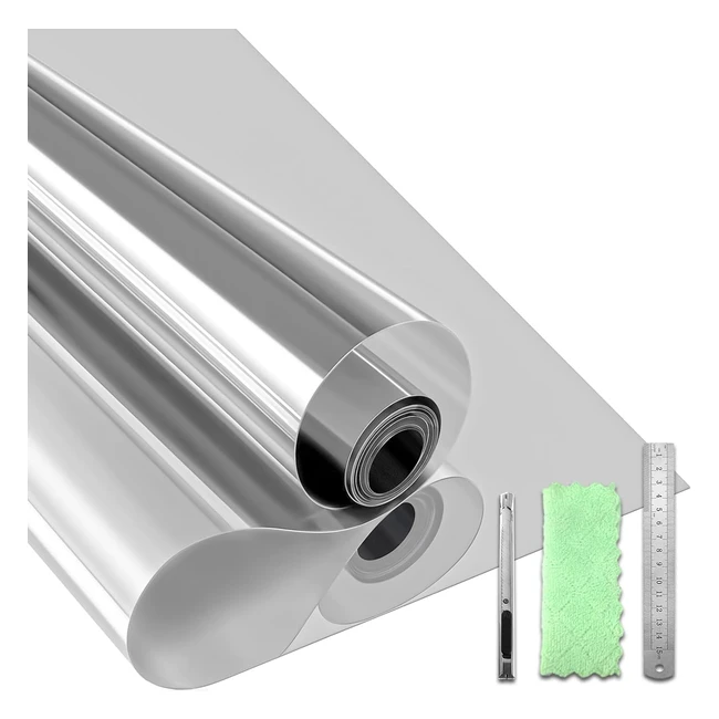 Film Fenêtre Antiregard Miroir Qualsen 30x200cm - Anti-UV, Anti-Chaleur, Protection Solaire