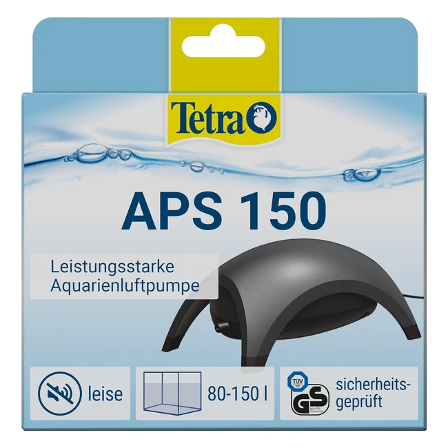 Tetra APS 150 Aquarium Luftpumpe leise Membranpumpe 150 l/h Schwarz