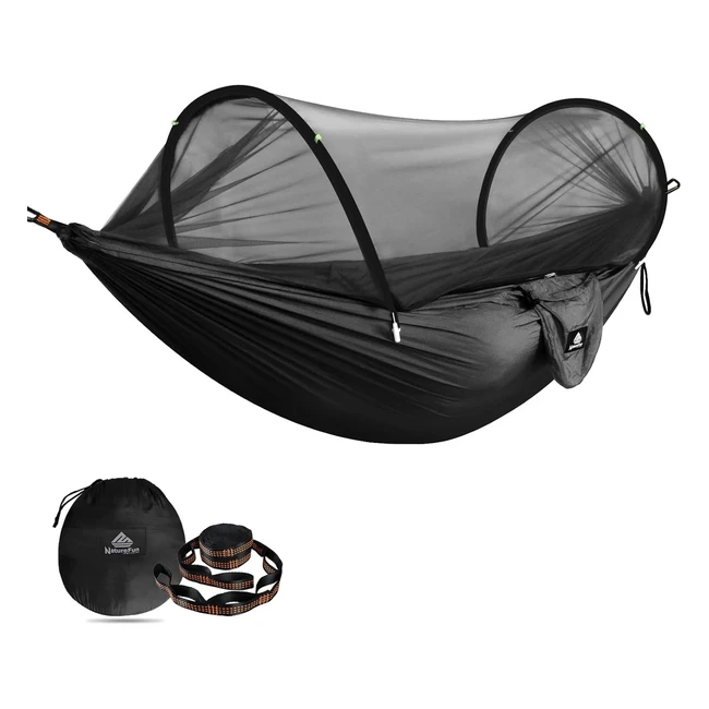 Hamac de camping ultralger NatureFun - Capacit de charge 300 kg - Nylon de parachute respirant
